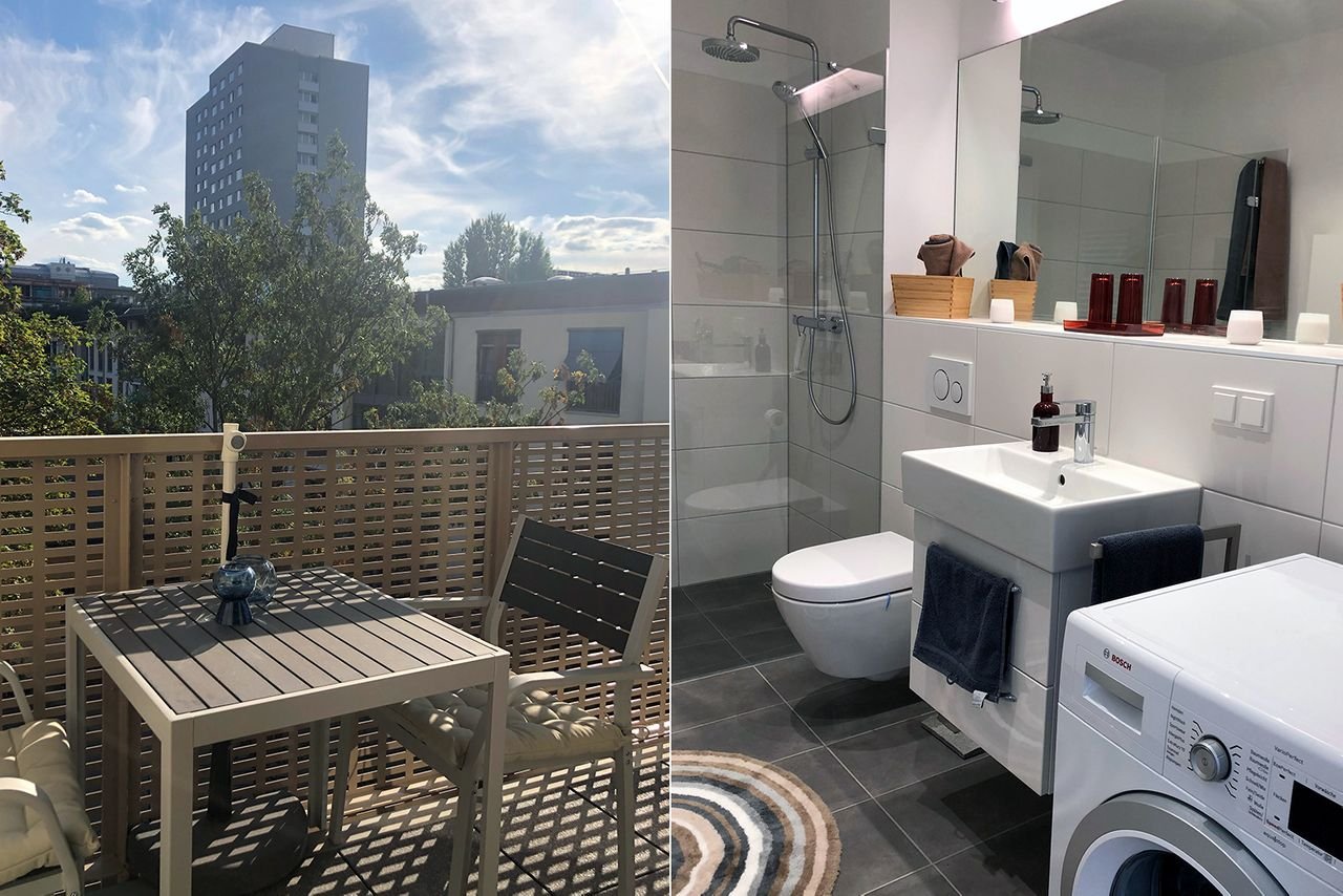 Stilvolle Ein-Zimmer-Wohnung mit Terrasse in Friedrichshain, Berlin