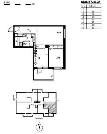 2H+K+S , block of flats, 885.65 €/m, 54 m2