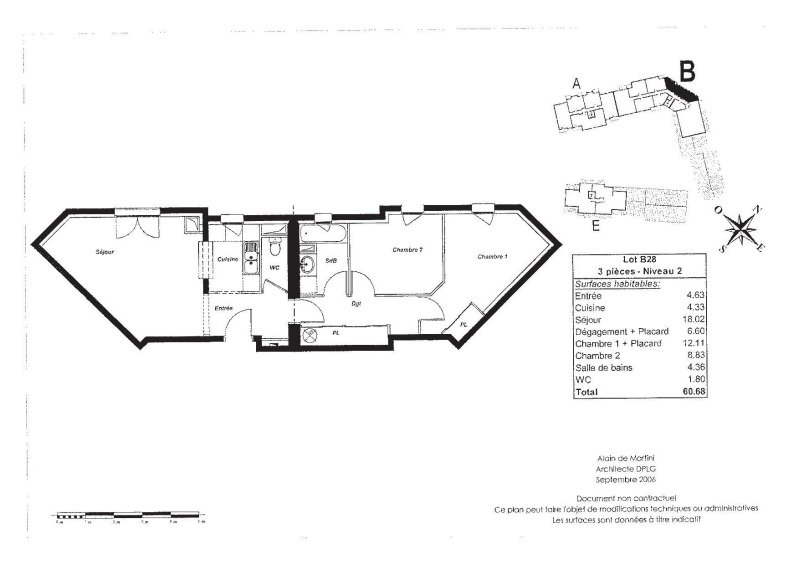 Appartement 3 pièces - 59m2 - ST ANDRE DE CUBZAC