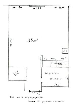 Huone, kph,WC, keittiösyvennys
..., block of flats, 850 €/m, 33 m2