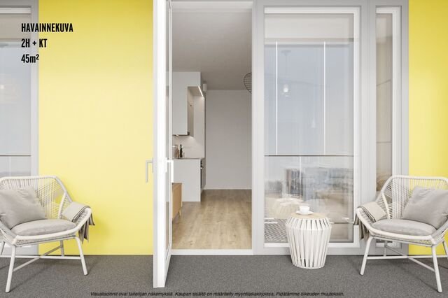 2h+kt , block of flats, 899 €/m, 45 m2